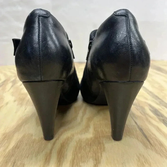 Clarks Collection Narine Ada Black Suede Leather High Heel Bootie Size 8 M - Picture 3 of 12